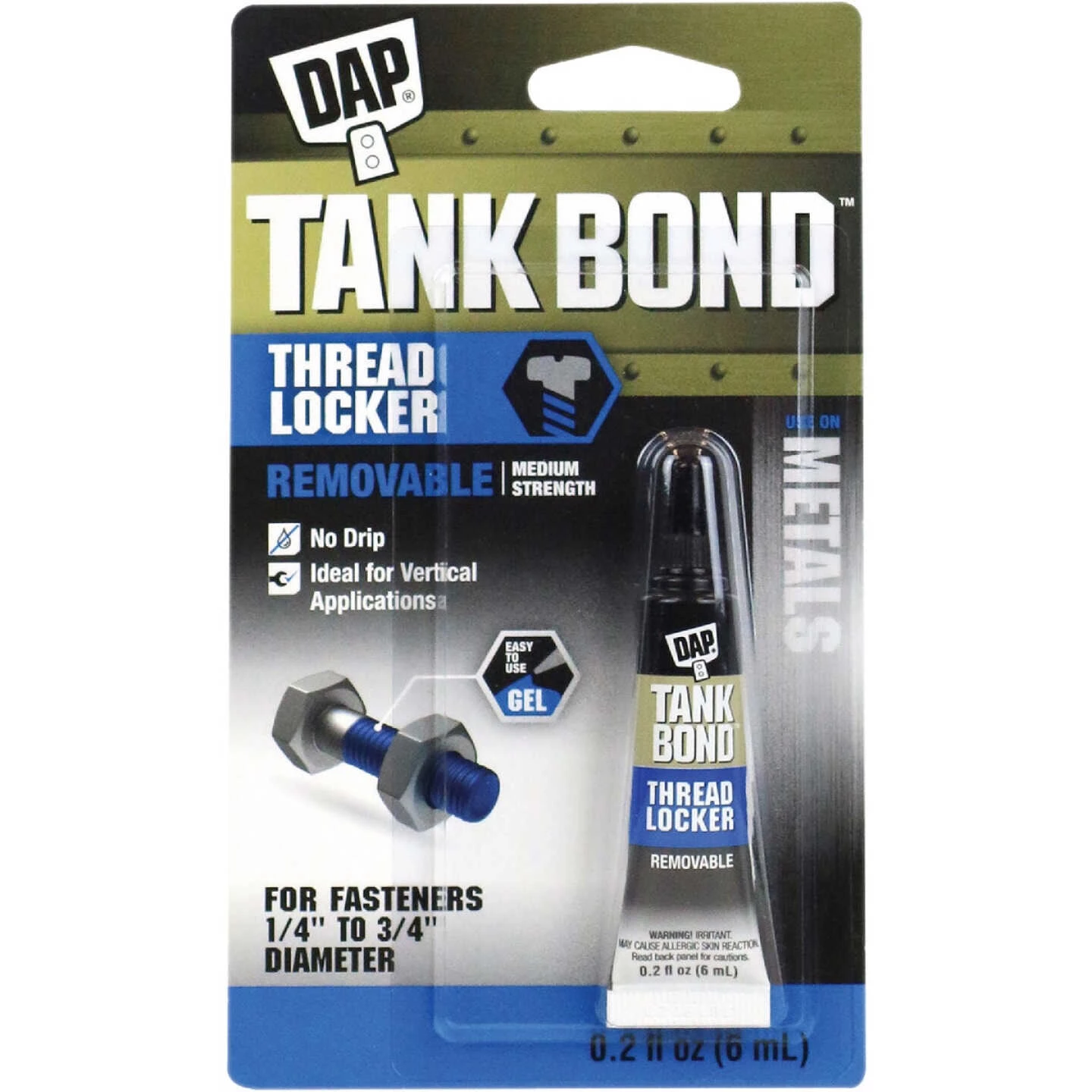 DAP Tank Bond 0.2 Oz. Blue Removable Gel Threadlocker 6 DAP Tank Bond 0.2 Oz. Blue Removable Gel Threadlocker - Image 4