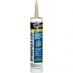 DAP DYNAFLEX 230 10.1 Oz. 100% Waterproof Window, Door, Siding & Trim Elastomeric Sealant, Clay