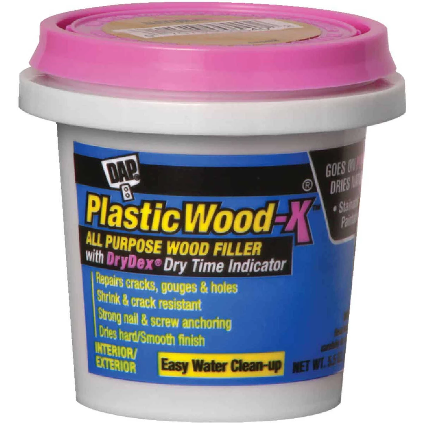 Dap Plastic Wood-X 5.5 Oz. All Purpose Wood Filler With DryDex Dry Time Indicator 3 Dap Plastic Wood-X 5.5 Oz. All Purpose Wood Filler With DryDex Dry Time Indicator