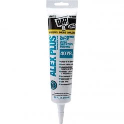 Dap Alex Plus 5.5 Oz. All Purpose White Siliconized Acrylic Latex Caulk