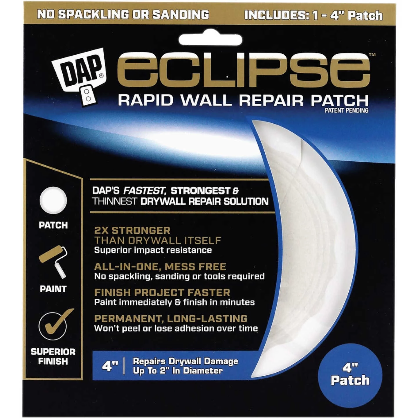 DAP Eclipse 4 In. Rapid Wall Repair Patch 3 DAP Eclipse 4 In. Rapid Wall Repair Patch