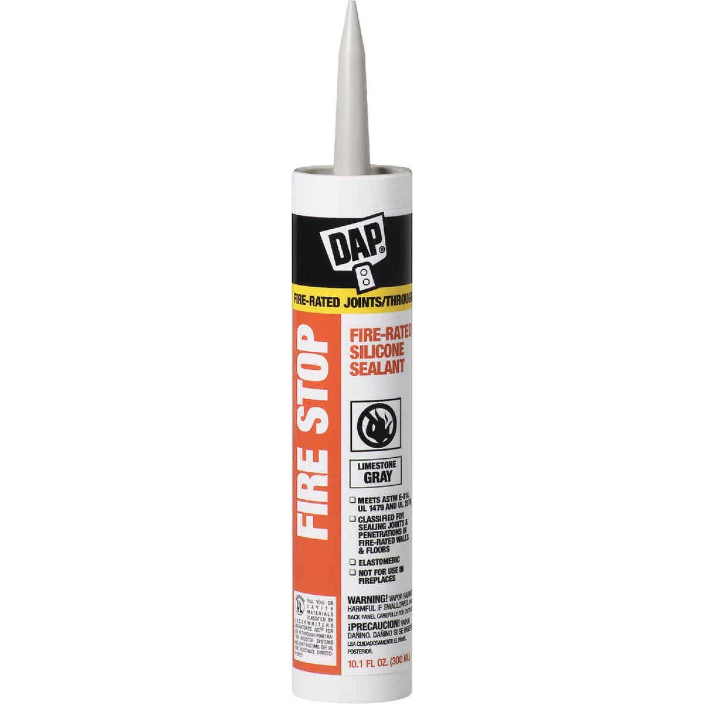 DAP 10.1 Oz. Fire Stop Fire-Rated Sealant, Limestone Gray 3 DAP 10.1 Oz. Fire Stop Fire-Rated Sealant, Limestone Gray