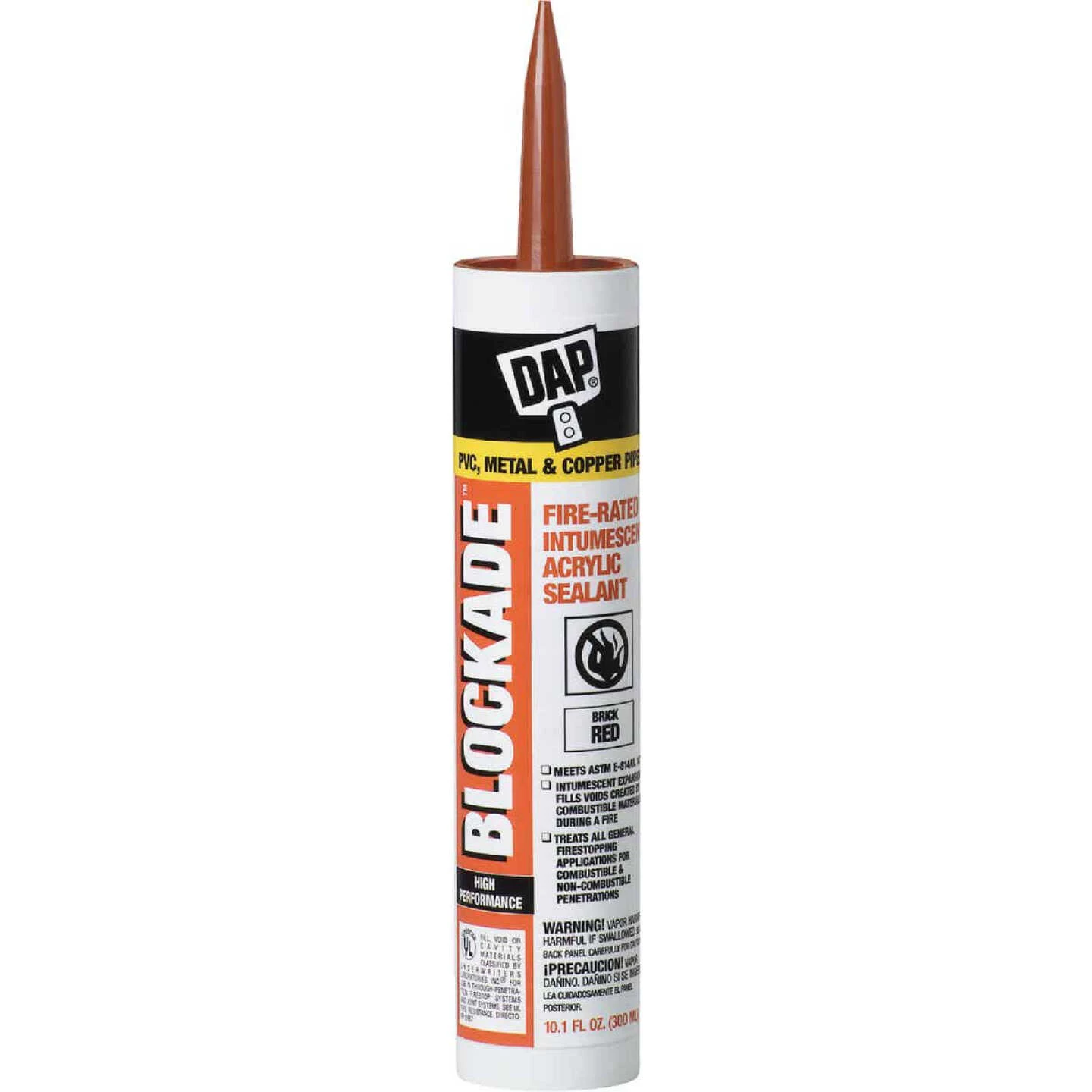 Dap Blockade 10.1 Oz. Fire-Rated Intumescent Sealant, Red 3 Dap Blockade 10.1 Oz. Fire-Rated Intumescent Sealant, Red